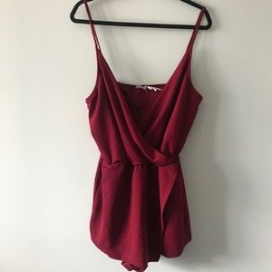 🍾 Kimchi Blue Maroon Romper - Size M